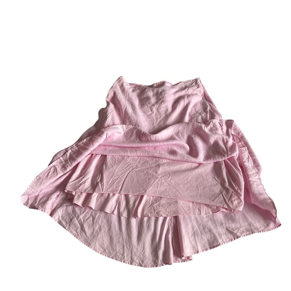 🏷️ INC International Concepts Linen Pink High Low Skirt 14 - Picture 2 of 8